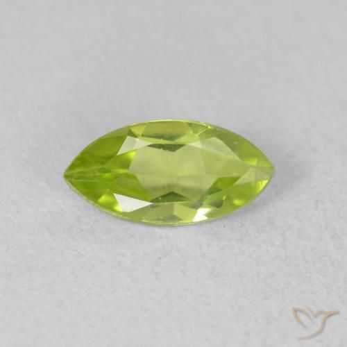 0.58ct 天然 鮮やかなグリーン ペリドット, マーキーズ, VVS-VS