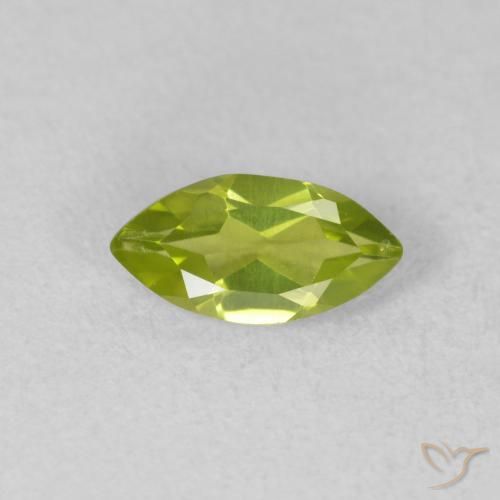0.63ct 天然 ライブリーグリーン ペリドット, マーキーズ, VVS-VS