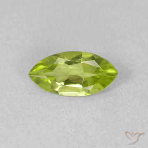 0.52ct 天然 鮮やかなグリーン ペリドット, マーキーズ, VVS-VS