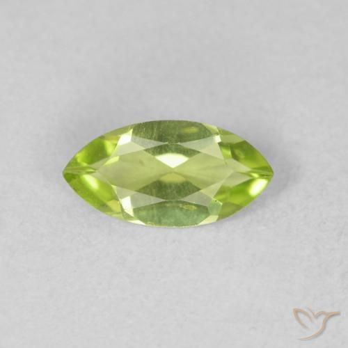 0.54ct 天然 薄いライブリーグリーン ペリドット, マーキーズ, VVS-VS