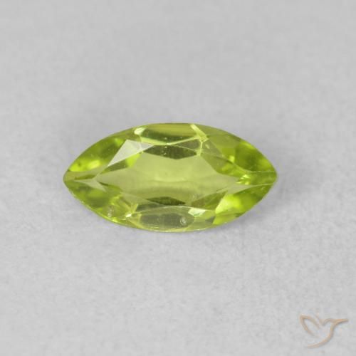 0.56ct 天然 鮮やかなグリーン ペリドット, マーキーズ, VVS-VS