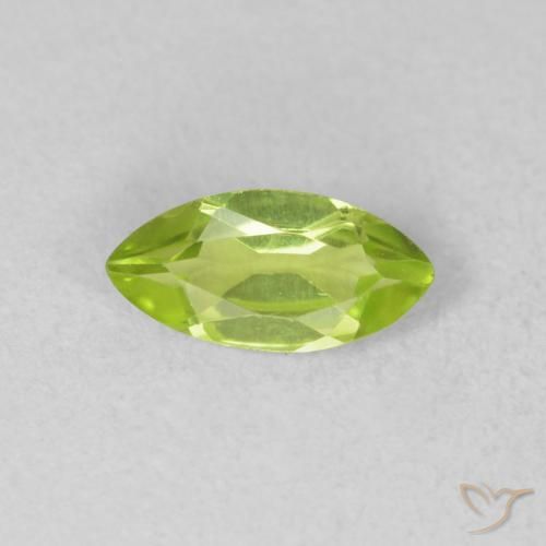 0.61ct 天然 薄いライブリーグリーン ペリドット, マーキーズ, VVS-VS