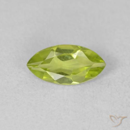 0.55ct 天然 鮮やかなグリーン ペリドット, マーキーズ, VVS-VS