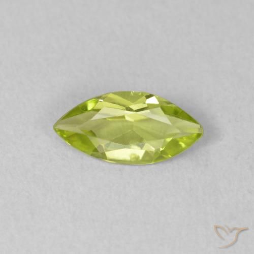 0.43ct 天然 鮮やかなグリーン ペリドット, マーキーズ, VVS-VS