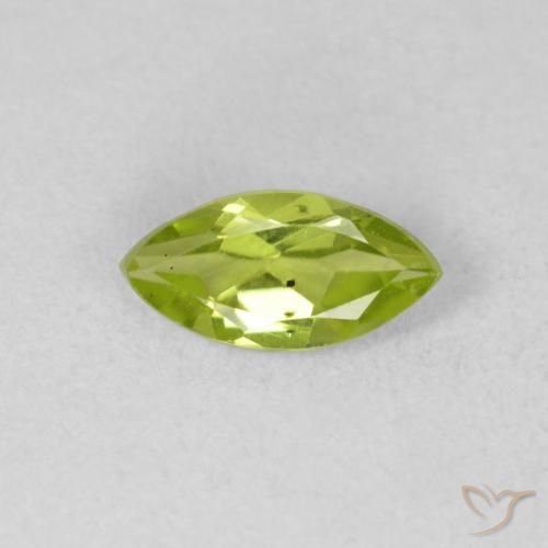 0.63ct 天然 鮮やかなグリーン ペリドット, マーキーズ, VS