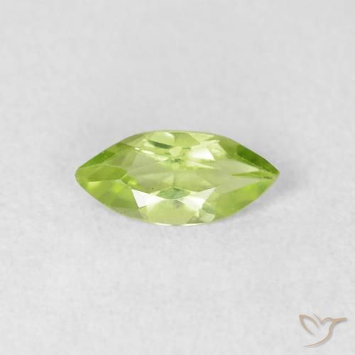 0.40ct 天然 薄いライブリーグリーン ペリドット, マーキーズ, VS