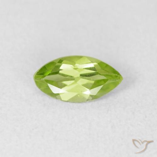 0.64ct 天然 薄いライブリーグリーン ペリドット, マーキーズ, VS