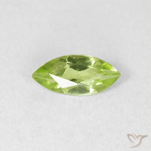 0.49ct 天然 薄いライブリーグリーン ペリドット, マーキーズ, VS