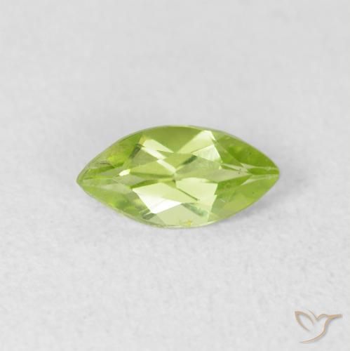 0.57ct 天然 ライトグリーン ペリドット, マーキーズ, VS