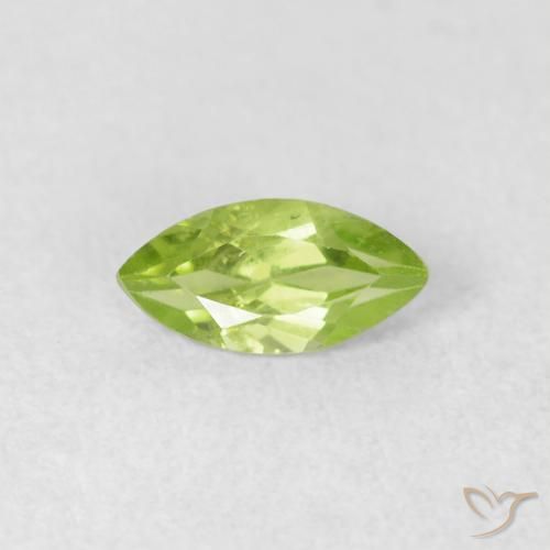 0.51ct 天然 鮮やかなグリーン ペリドット, マーキーズ, VS