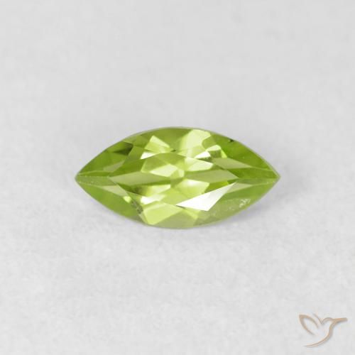 0.65ct 天然 鮮やかなグリーン ペリドット, マーキーズ, VS