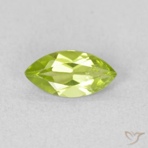0.58ct 天然 黄みがかったグリーン ペリドット, マーキーズ, VS