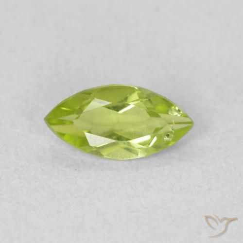 0.55ct 天然 ミディアムグリーン ペリドット, マーキーズ, VS