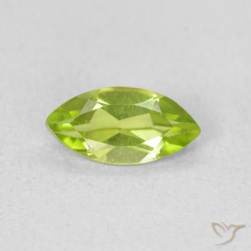 0.64ct 天然 鮮やかなグリーン ペリドット, マーキーズ, VS