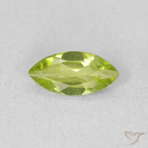 0.48ct 天然 黄みがかったグリーン ペリドット, マーキーズ, VS