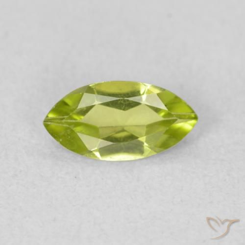 0.54ct 天然 ライブリーグリーン ペリドット, マーキーズ, VS