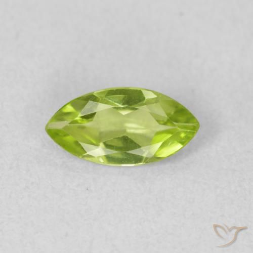 0.58ct 天然 ライブリーグリーン ペリドット, マーキーズ, VS