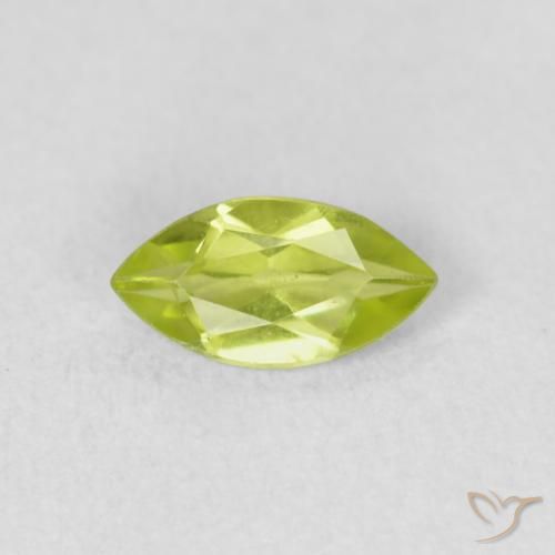 0.64ct 天然 鮮やかなグリーン ペリドット, マーキーズ, VS