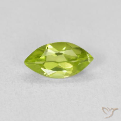 0.62ct 天然 鮮やかなグリーン ペリドット, マーキーズ, VS