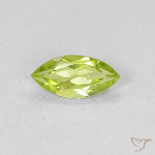 0.52ct 天然 鮮やかなグリーン ペリドット, マーキーズ, VS