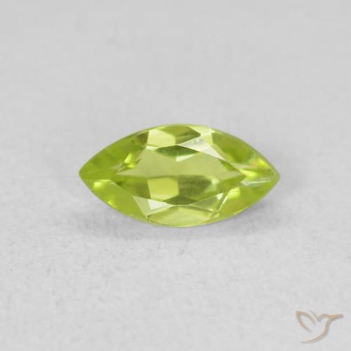 0.58ct 天然 黄みがかったグリーン ペリドット, マーキーズ, VVS-VS