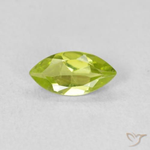 0.62ct 天然 ミディアムグリーン ペリドット, マーキーズ, VS