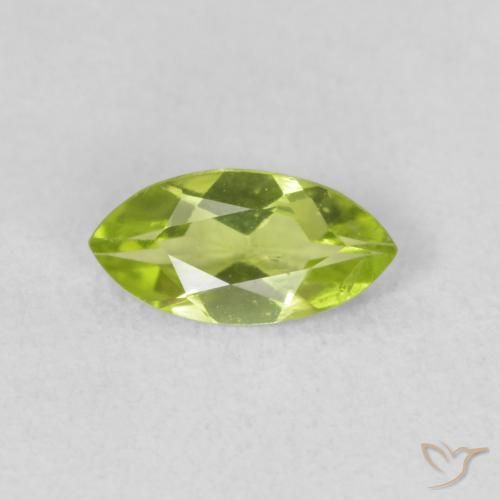 0.52ct 天然 鮮やかなグリーン ペリドット, マーキーズ, VS