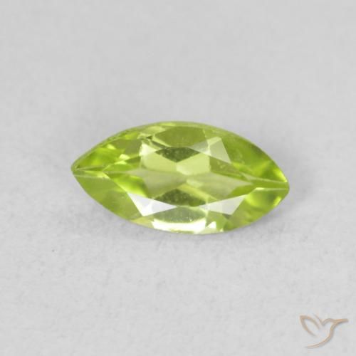 0.51ct 天然 ミディアムグリーン ペリドット, マーキーズ, VS