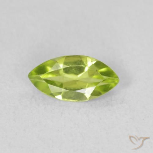 0.52ct 天然 ミディアムグリーン ペリドット, マーキーズ, VS
