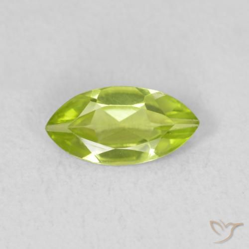 0.55ct 天然 ライブリー黄色がかった緑 ペリドット, マーキーズ, VS