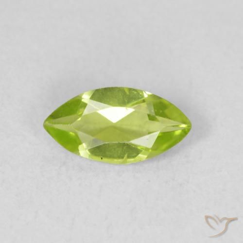 0.57ct 天然 鮮やかなグリーン ペリドット, マーキーズ, VS