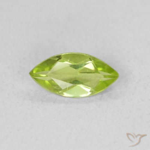 0.57ct 天然 鮮やかなグリーン ペリドット, マーキーズ, VS