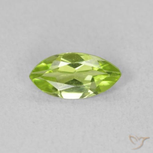0.59ct 天然 鮮やかなグリーン ペリドット, マーキーズ, VVS-VS