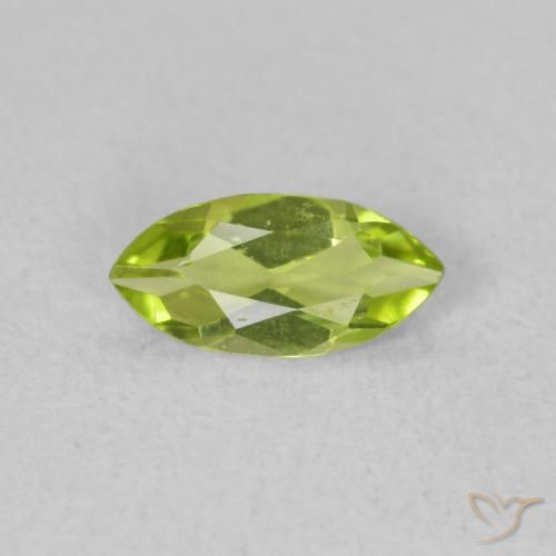 0.46ct 天然 ミディアムグリーン ペリドット, マーキーズ, VVS-VS