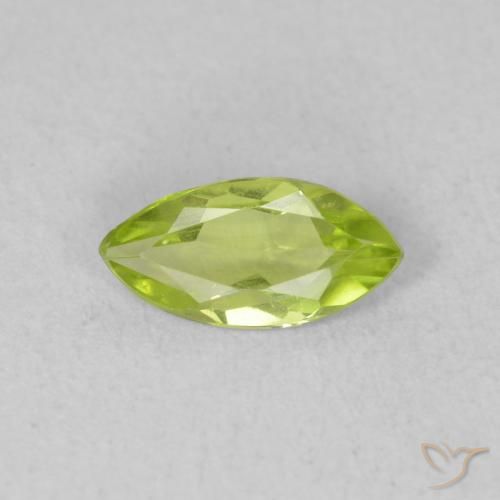 0.49ct 天然 ミディアムグリーン ペリドット, マーキーズ, VVS-VS