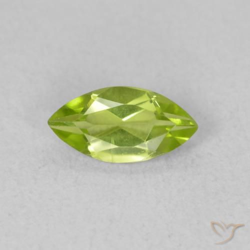0.61ct 天然 鮮やかなグリーン ペリドット, マーキーズ, VVS-VS