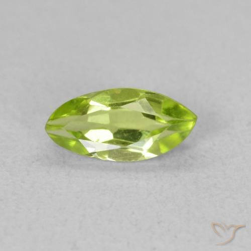 0.65ct 天然 鮮やかなグリーン ペリドット, マーキーズ, VVS-VS