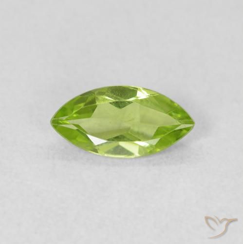 0.56ct 天然 ライブリーグリーン ペリドット, マーキーズ, VS
