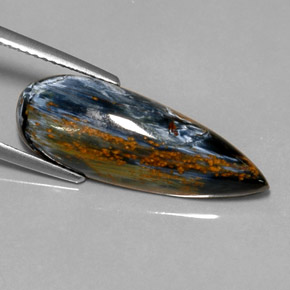 7.08カラットの天然マルチカラーピーターサイト、洋梨の形、オペーク