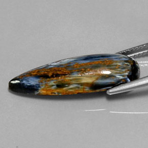 7.08カラットの天然マルチカラーピーターサイト、洋梨の形、オペーク