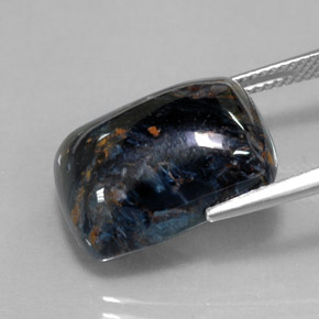 15.75カラットの天然マルチカラーピーターサイト、クッションカット、オペーク