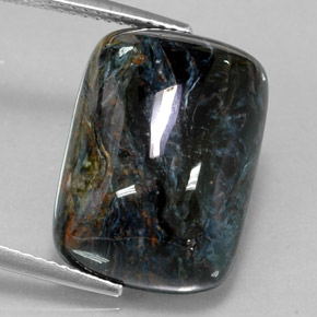 14.99カラットの天然マルチカラーピーターサイト（18.2×13.2 mm・クッションカット）