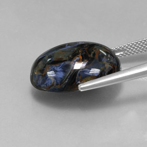 13.01カラットの天然マルチカラーピーターサイト、オーバルカット、オペーク