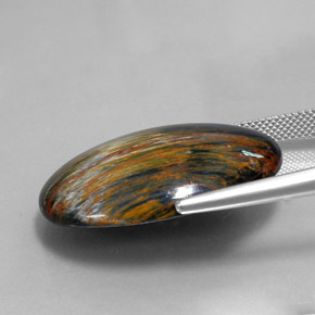 28.90カラットの天然マルチカラーピーターサイト、オーバルカット、オペーク