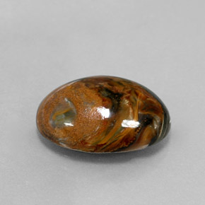 7.00カラットの天然マルチカラーピーターサイト（15.7×12 mm・オーバルカット）