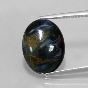 5.59カラットの天然マルチカラーピーターサイト（16×12.3 mm・オーバルカット）
