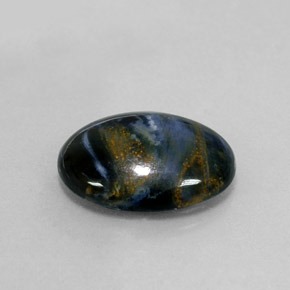 5.59カラットの天然マルチカラーピーターサイト（16×12.3 mm・オーバルカット）