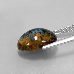 6.03カラットの天然マルチカラーピーターサイト、オーバルカット、オペーク