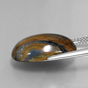 10.13カラットの天然マルチカラーピーターサイト、オーバルカット、オペーク