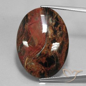 22.29ct 天然 マルチカラー ピーターサイト, 楕円形, オペーク